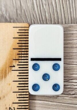 Blank 5 Replacement Domino Large Dot Shiny Color 1½ X ¾ X ¼ Dominoes